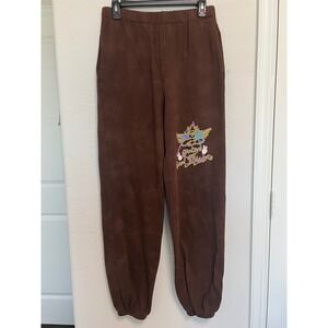 Boys Lie Goodbye and Good Riddance Sweatpants Brown Tie-dye Angel Graphic‎ Small